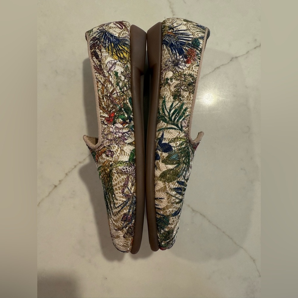 Aerosoles Women’s Betunia Slip On Loafer Shoes Flats Metallic Floral Size 8.5 - Picture 4 of 10